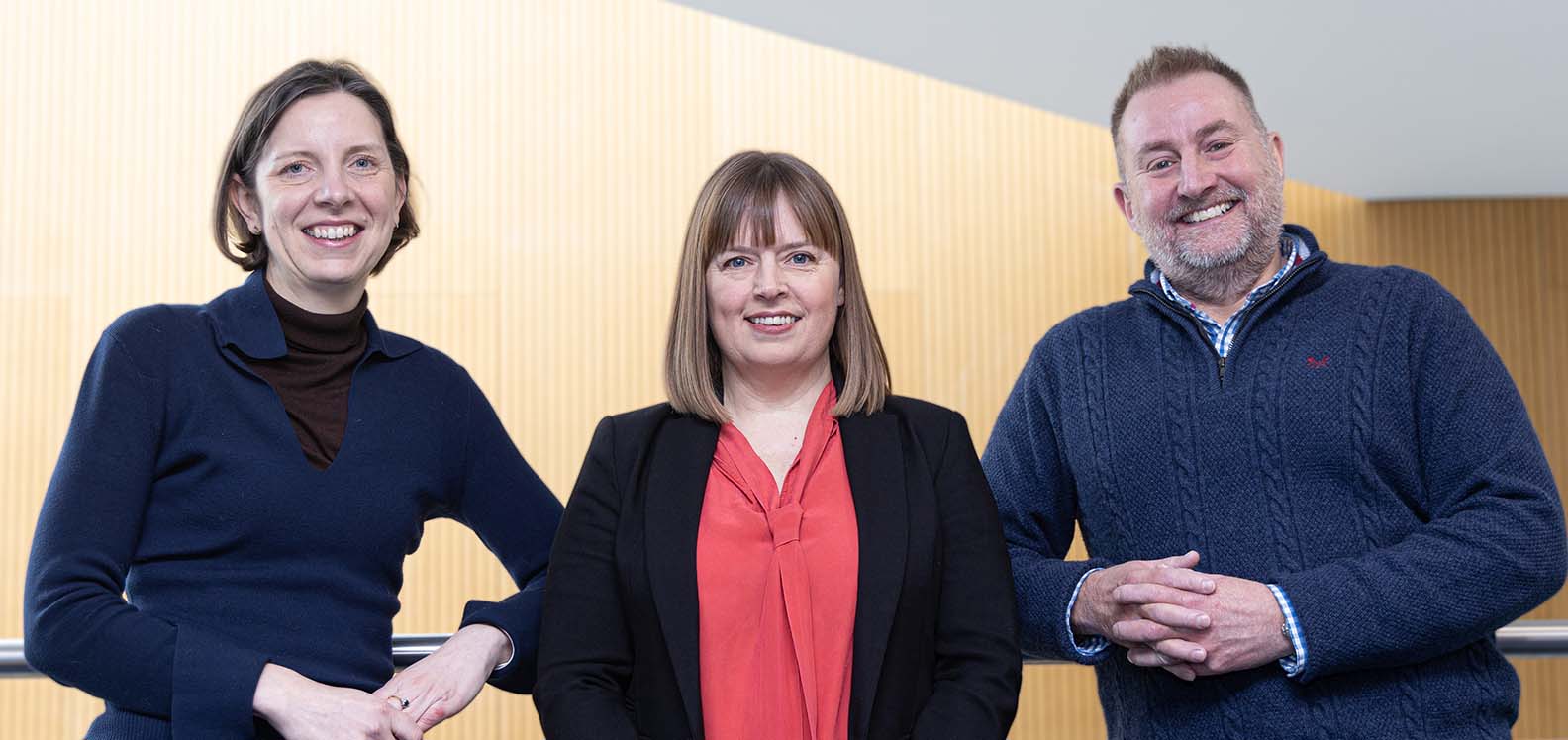 Co-investigators of the National Cardiovascular Research Network, Dr Libby Ellins and Dr Emma Rees, alongside Professor Christopher George, Network Lead.