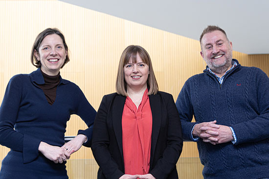 Dr Libby Ellins and Dr Emma Rees, co-Investigators of the National Cardiovascular Research Network, alongside Professor Christopher George, the Lead.