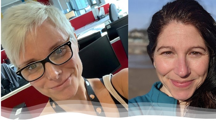 Head and shoulders shots of two women