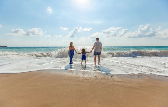 Family on a beach