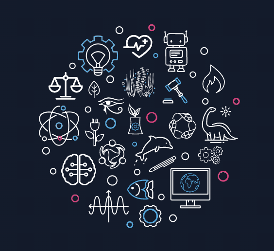 graphic of science images