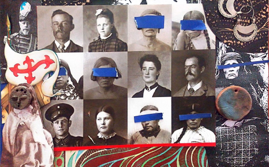 Faces of people from Patagonia