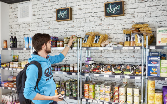 Male student shopping 