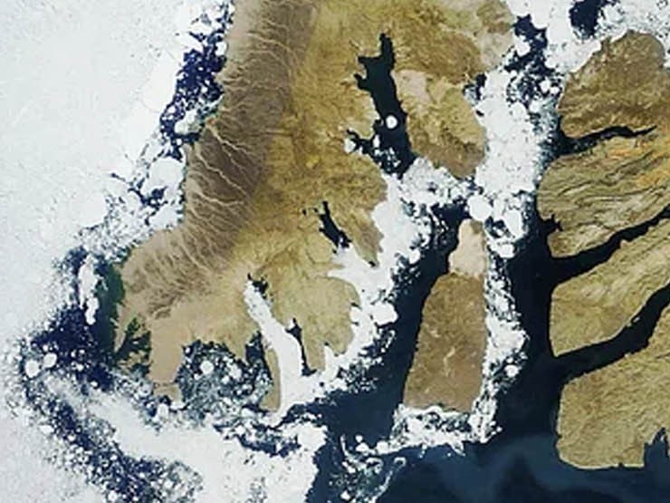 Satellite image of Antarctica