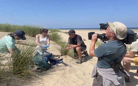 MSc Biodiversity and Conservation student films with BBC Wales