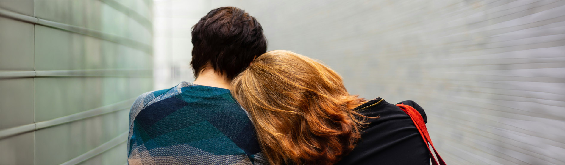 back of two people's heads
