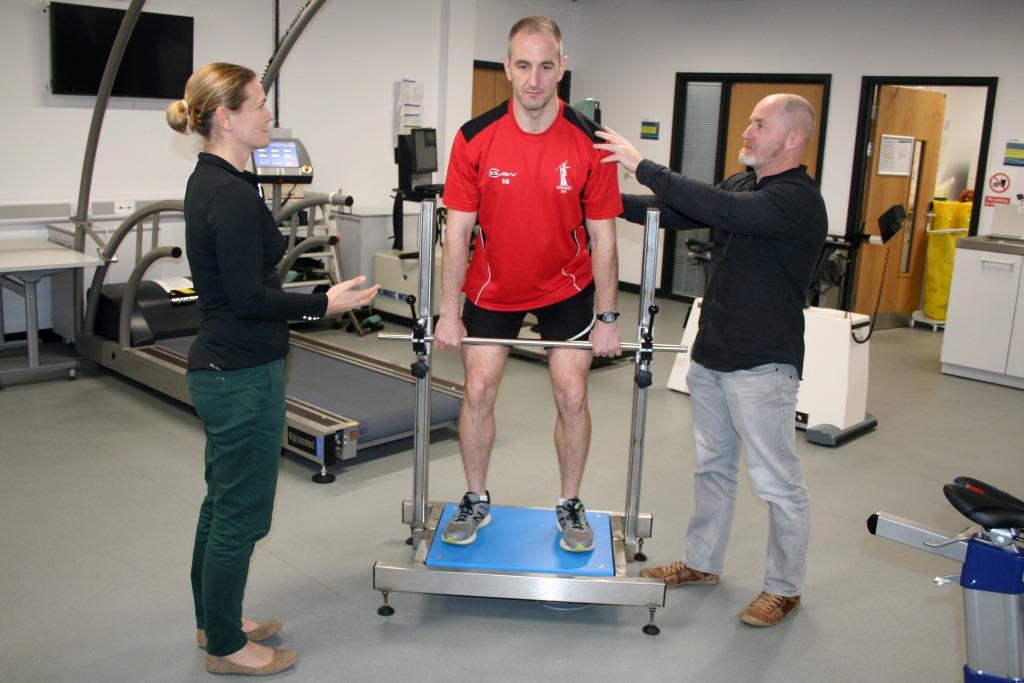 Liam Kilduff and Camilla Knight in ASTEM lab