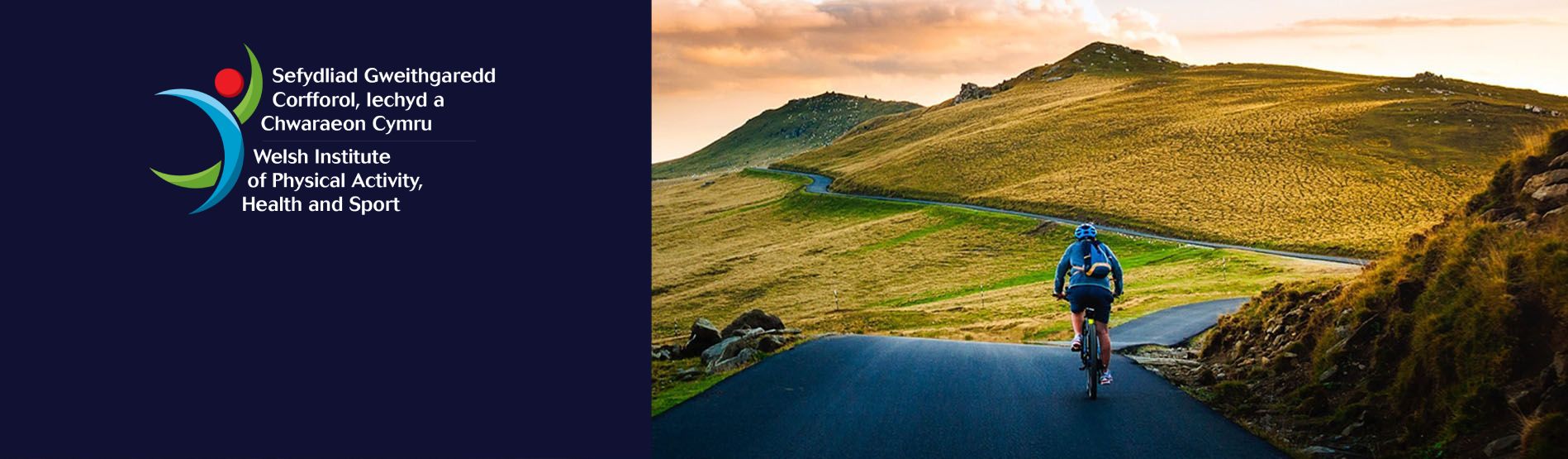 cyclist in the Welsh mountains