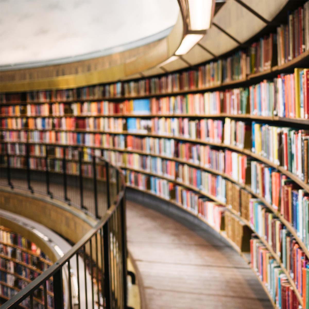 A library full of books