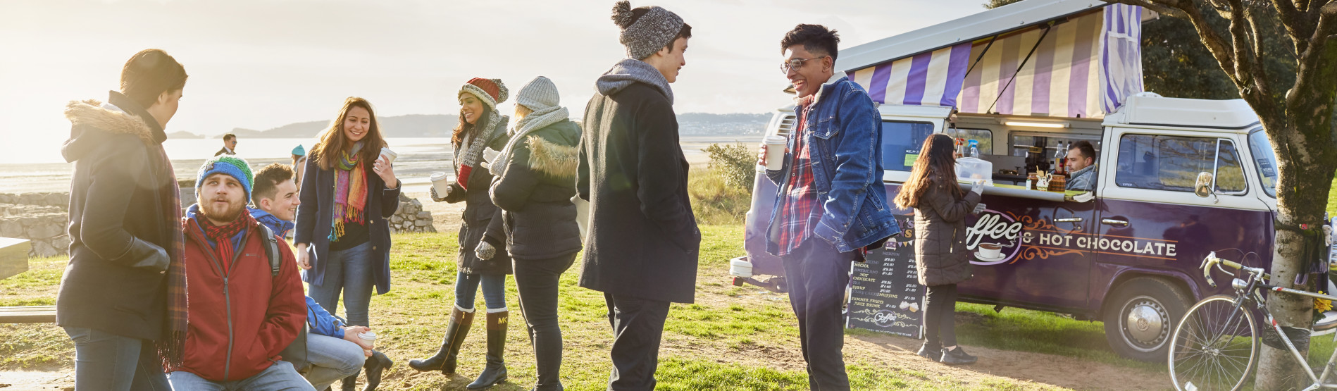 Students on Mumbles Pier