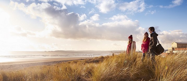 Students on beach