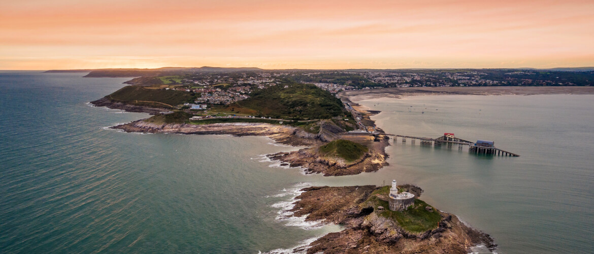 Mumbles aerial shot