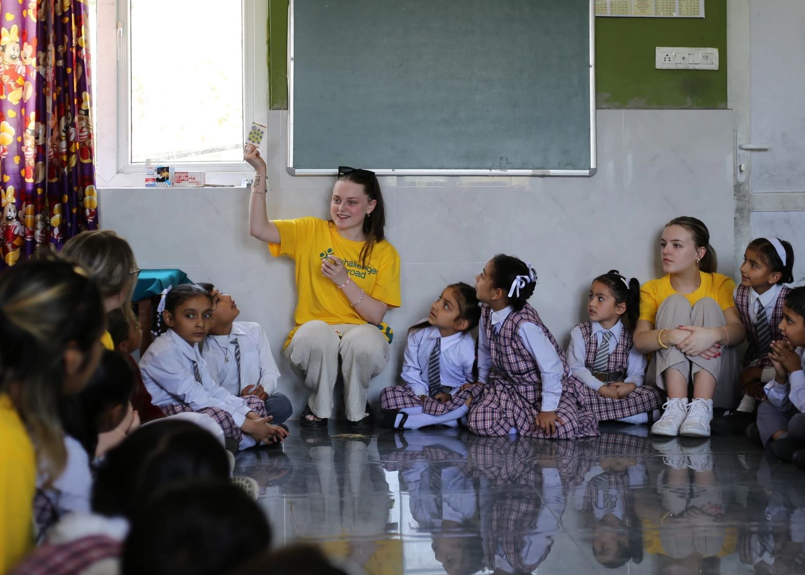 Volunteer taking a class