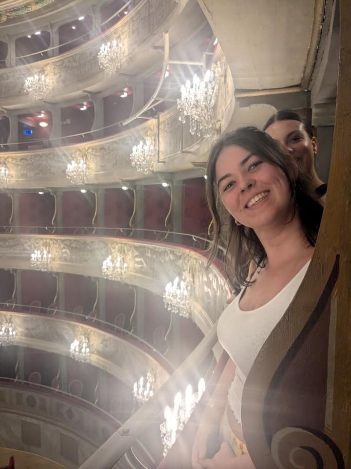 Millie and friends at a cooking class