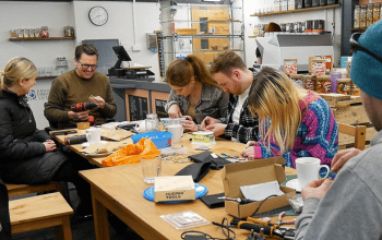 Sustainable jewellery making working shop at the Go Green Fair