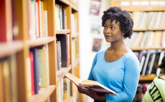 A female librarian