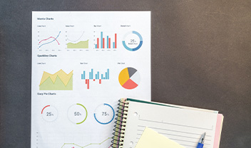 Some charts on a piece of paper