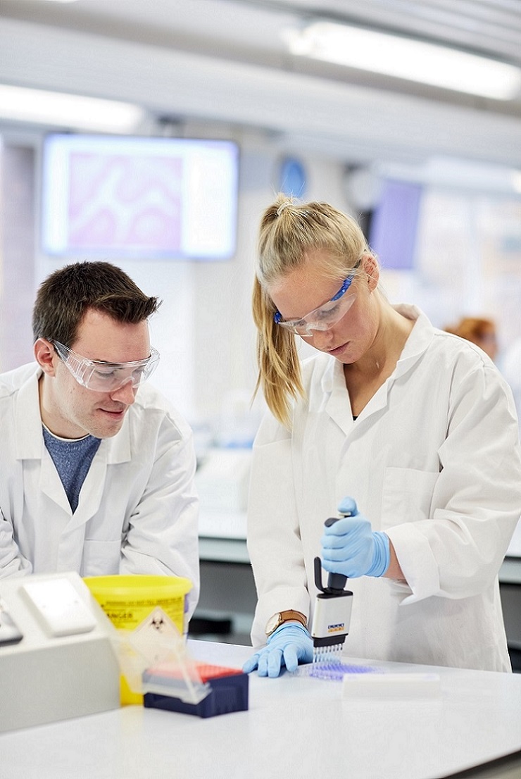 Students in medical lab