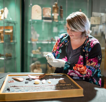 Woman with artifacts