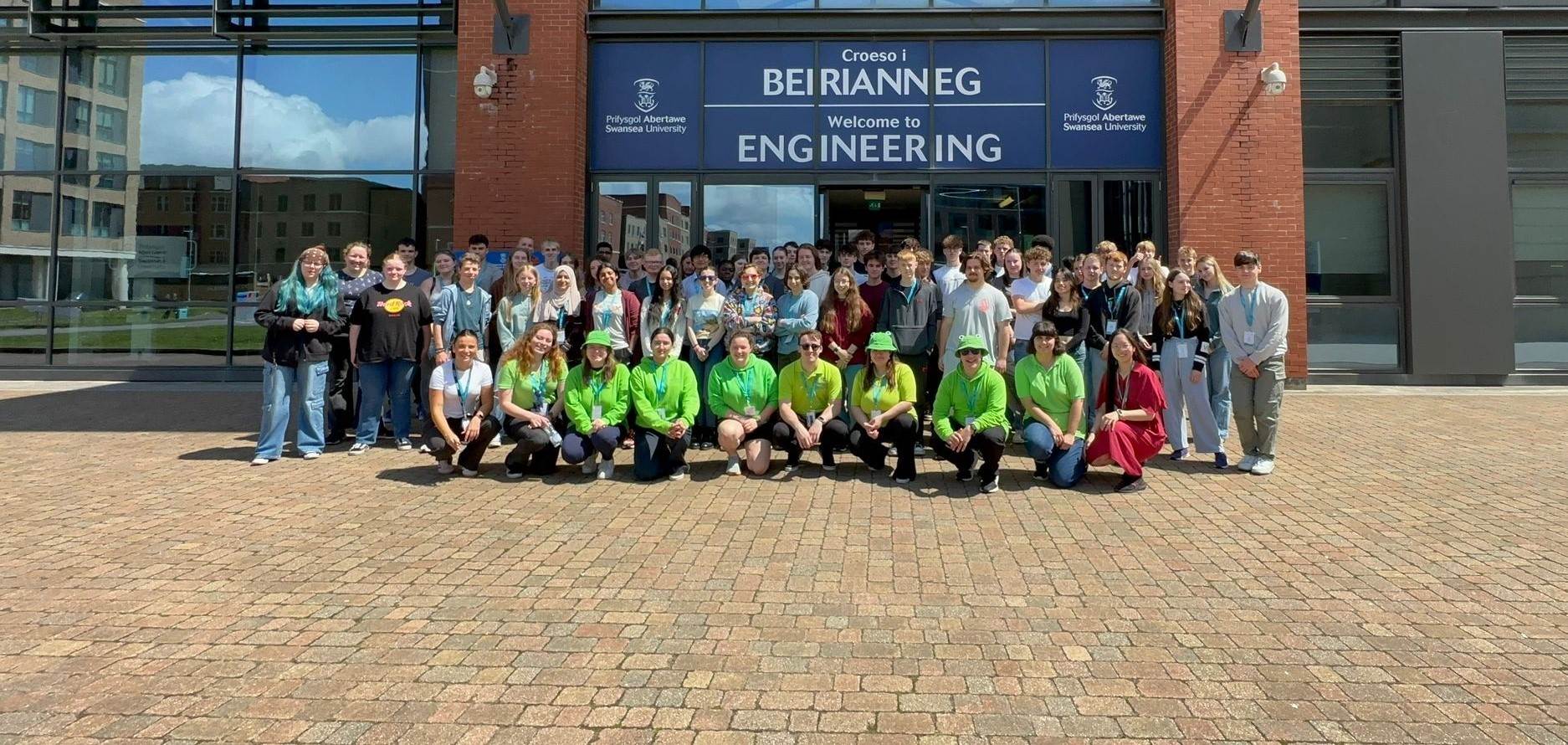 Students outside of Engineering Central